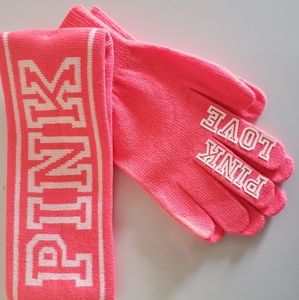 Victorias Secret PINK headband and glove set